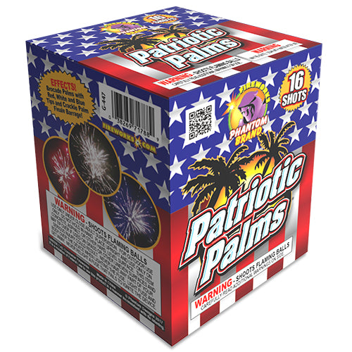 G-447 Patriotic Palms, 16 Shot (Case Pack) 16/1