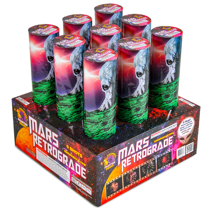 G-451 3" Mars Retrograde, 9 Shot (Case Pack) 2/1